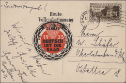 Deutsche Abstimmungsgebiete: Saargebiet: 1934/1935 "VOLKSABSTIMMUNG": 85 Belege - Covers & Documents