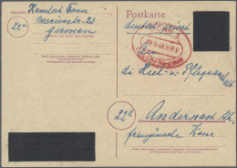 Deutschland Ab 1945 - Gebühr Bezahlt: 1945/1946, Partie Von 55 Karten Mit Aufbra - Other & Unclassified