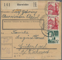 Französische Zone - Baden: 1946/1949 (ca.), Interessenate Belegesammlung Mit Rei - Other & Unclassified