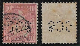 Switzerland 1874/1893 Stamp Perfin SCS By Société Crédit Suisse Swiss Credit Company From Zuriche Lochung Perfore - Perfin