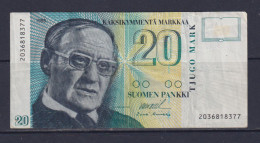 FINLAND  -  1993 20 Markka Circulated Banknote As Scans - Finland