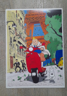 Affiche Poster - Tintin Paris 2 - Motos