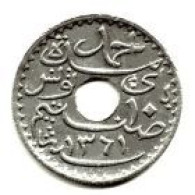 FRANCE / TUNISIE / PROTECTORAT / 10 CENTIMES / 1942 - 1361 ZINC / 2.51 G - Túnez