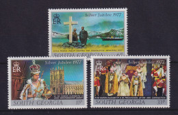 Falkland-Inseln Südgeorgien 1977 Queen Elisabeth II. Mi.-Nr. 56-58 ** - Zuid-Georgia