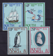 Falkland-Inseln Südgeorgien 1979 James Cook Entdeckungsfahrten Mi.-Nr. 74-77 ** - Zuid-Georgia