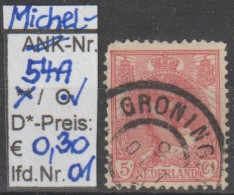 1899 - NIEDERLANDE - FM/DM "Königin Wilhelmina" 5 C Karmin - O Gestempelt - S. Scan (54Ao 01-02 Nl) - Used Stamps