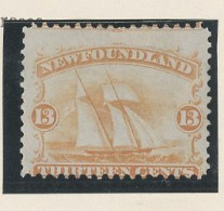 TERRE-NEUVE -N°25 - 13 Cent JAUNE ORANGE - NSG - 1866-71 - 1865-1902