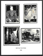 Black Photographic Proof Stamps With English Paintings From 1968. Photos Sent To Press Before The Issue Was Launched.Rar - Abarten & Kuriositäten