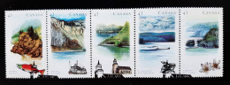 Canada 1993  USED  Sc1489a   Strip Of 5 X 43c  Heritage Rivers - 3 - Used Stamps