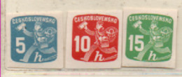 Tschechoslowakei 1945 Zeitungsmarken MiNr.: 480, 481, 482 Postfrisch Chechoslovakia MNH - Zeitungsmarken