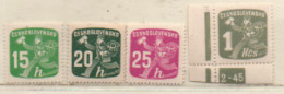 Tschechoslowakei 1945-47 Zeitungsmarken Postfrisch Gezähnt Chechoslovakia MNH Perforate - Newspaper Stamps