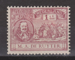 NVPH Nederland Netherlands Pays Bas Niederlande Holanda  88 MLH/ongebruikt Michiel De Ruyter 1907 - Unused Stamps