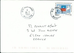 MAYOTTE LETTRE 46c€ PAMANDZI POUR ISSOIRE ( PUY DE DOME ) DE 2002 LETTRE COVER - Briefe U. Dokumente