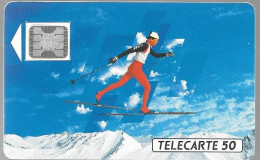 CARTE-PUBLIC-50U-F205 B.520-SC4--11/91-SKI DE FOND--Ge N°33357- R° Glacé-UTILISE -TBE- - 1991