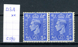 Grande-Bretagne    N° 213A Xx  (paire) - Unused Stamps