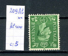 Grande-Bretagne    N° 219A B Xx    (fil Renversé) - Unused Stamps