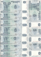 CONGO 100 FRANCS 2007 UNC P 98 A ( 10 Billets ) - Sin Clasificación