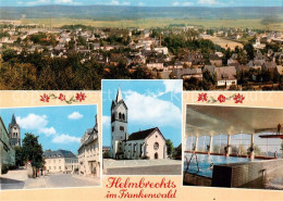 73873797 Helmbrechts Oberfranken Panorama Ortspartie Kirche Hallenbad Helmbrecht - Helmbrechts