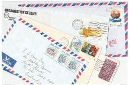 5 X Diff Franking  HONG KONG Covers AIR MAIL  To GB  China Cover Stamps - Covers & Documents