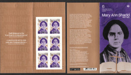 2024 Canada History People Mary Ann Shadd First Female Newspaper Publisher Full Booklet Of 6 MNH Image Shows Face/verso - Full Booklets