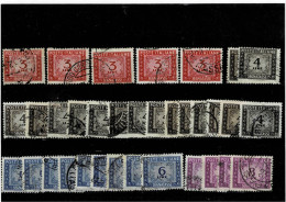 ITALIA REPUBBLICA ,Segnatasse ,filigrana Ruota ,3 Lire (5) ,4 Lire(16) ,6 Lire(9) ,8 Lire(4) ,usati ,qualita Ottima - Postage Due