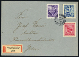 1943, Böhmen Und Mähren, 128-30, FDC - Sonstige & Ohne Zuordnung