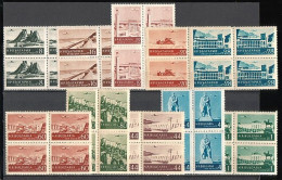 BULGARIA - 1954 - Serie Courant - Vues  - 10v.** Bl De 4 - Unused Stamps