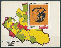 Poland SOLIDARITY (S282): Poland In The Seventeenth Century Voivodeship Ruskie Crest Map - Viñetas Solidarnosc