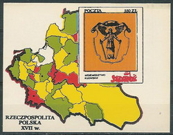 Poland SOLIDARITY (S284): Poland In The Seventeenth Century Voivodeship Kijow Crest Map - Viñetas Solidarnosc