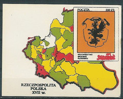 Poland SOLIDARITY (S292): Poland In The Seventeenth Century Voivodeship Brzeskie Kujawskie Crest Map - Viñetas Solidarnosc