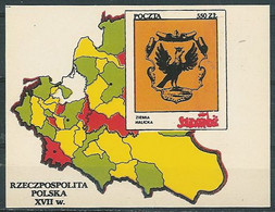 Poland SOLIDARITY (S297): Poland In The Seventeenth Century Earth Halicka Crest Map - Solidarnosc-Vignetten