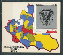Poland SOLIDARITY (S299): Poland In The Seventeenth Century Earth Zatorska Crest Map - Vignettes Solidarnosc