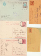 671 - San Marino - Interi Postali - 1882-1945 Piccola Collezione Di 16 Intero E Biglietto, La Maggior Parte Usati Ed In - Postal Stationery