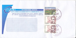 Turkey Cover Sent Air Mail To Denmark 12-11-2007 Topic Stamps - Covers & Documents