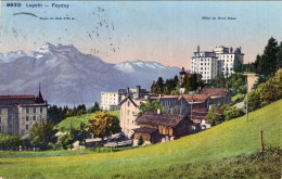 LEYSIN - FEYDEY - HOTEL DU MONT BLANC  - DENTS DU MIDI - CARTOLINA FP SPEDITA NEL 1919 - Fey