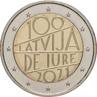 2 Euro 2021 Latvian Commemorative Coin - 100th Anniversary Of De Iure Recognition Of Latvia. - Letland