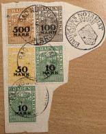 Kostenmarken Baden Ausschnitt / Fiskalmarken Deutschlan / Revenue Stamp Germany - Andere & Zonder Classificatie