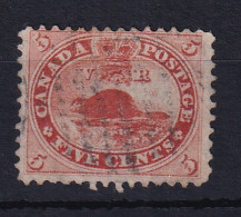 Colony Of Canada: 1859   American Beaver   SG31   5c   Pale Red    Used - Non Classificati