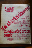 N'AI SA STII NICIODATA CAND ISI VARA DRACUL COADA' MARILENA BODESCU-VLADOIANU CARABUS  Partitura Muzicala Veche Romania - Chant Soliste