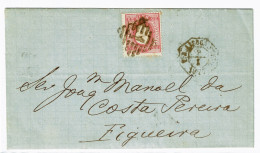 Portugal, 1877, # 40, Ferroviário, Para Figueira - Lettres & Documents