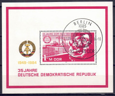 DDR 1984 - 35 Jahre DDR, Block 78, Gestempelt / Used - 1981-1990