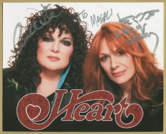 Heart - Ann Wilson & Nancy Wilson - Rock Band - Rare Signed Large Photo - COA - Zangers & Muzikanten