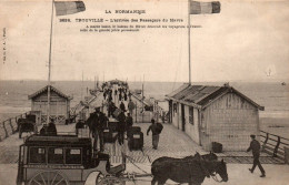 N°121971 -cpa Trouville -attelage :service Chemin De Fer --l'arrivée Des Passagers Du Havre- - Taxis & Droschken