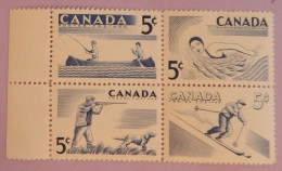 CANADA YT 292/295 NEUFS*MH AVEC BDF "SPORTS EN PLEIN AIR"  ANNÉE 1957 - Neufs