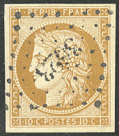 No 1, Bistre-jaune, Obl Pc 3623, Belle Nuance Proche Du Verdâtre. - TB - 1849-1850 Cérès