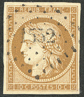 No 1, Bistre-jaune, Obl Pc 1552, Belle Nuance Foncée. - TB - 1849-1850 Cérès