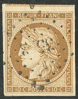 No 1a, Bistre-brun, Un Voisin, Obl Pc. - TB - 1849-1850 Ceres