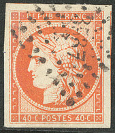 No 5b, Orange Foncé, Obl Pc 3587, Deux Voisins. - TB - 1849-1850 Cérès