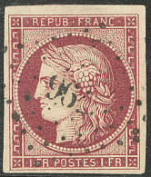 No 6b, Carmin Foncé, Obl Pc 96, Jolie Pièce. - TB - 1849-1850 Cérès