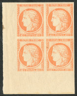 ** Réimpression. No 5g, Bloc De Quatre Cdf, Superbe - 1849-1850 Ceres